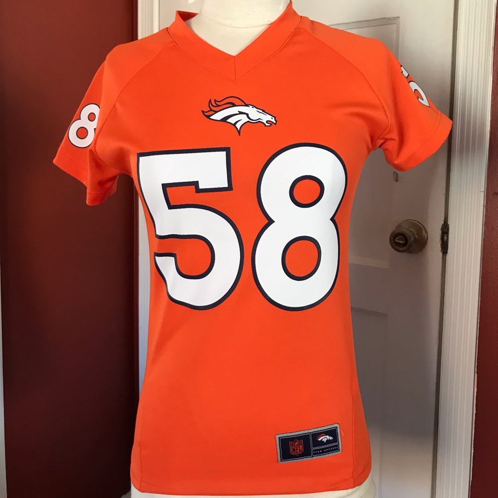 Women’s XS Denver Broncos Jersey Orange Miller 58